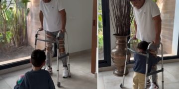 Cisco García da sus primeros pasos ocho años después de su accidente: un hito de superación personal