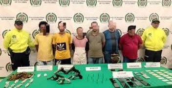 Policía captura a seis hombres en diferentes barrios de Santa Marta