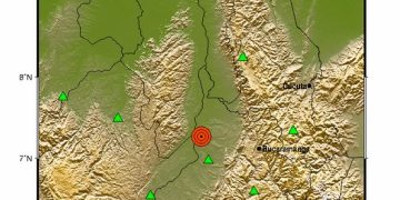 Temblor de magnitud 4,4 sacudió esta madrugada a Santander