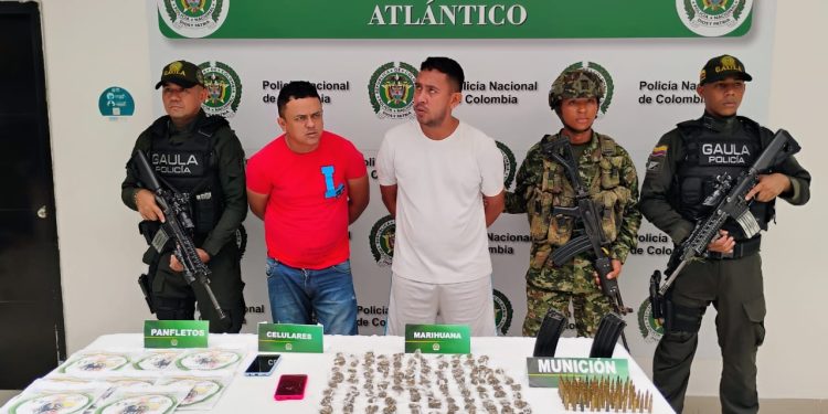 Capturados alias “Lenteja” y alias “Taja” por presunta extorsión en Sabanalarga