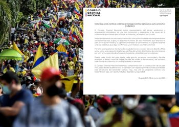 Consejo Gremial Nacional respalda movilizaciones ciudadanas del 15 y 17 de junio