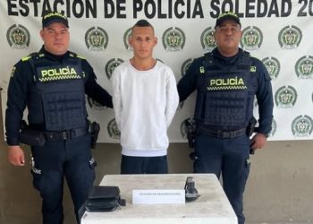 Presunto extorsionista del Clan del Golfo fue capturado con panfletos y una granada en Soledad