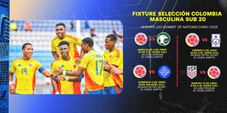 Cambios en el calendario de la Selección Colombia Sub-20 en la Kheops U20 Summit of Nations 2025