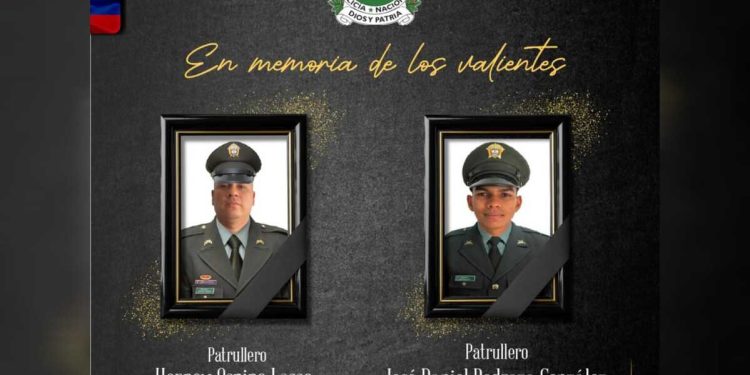 Dos policías asesinados por francotirador del ELN en Río de Oro, Cesar: ofrecen recompensa de $200 millones