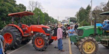 Arroceros de Santander se unen al paro nacional con bloqueos en Sabana de Torres