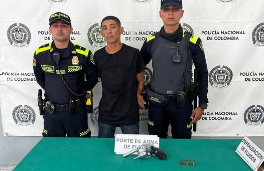 Sujeto capturado por porte ilegal de arma de fuego en el suroriente de Barranquilla