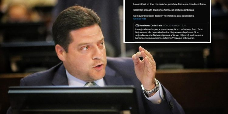 Senador Mauricio Gómez Amín lanza crítica a Humberto de la Calle