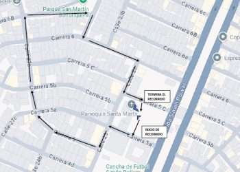 Este martes, cierres viales por procesión de parroquia Santa Marta