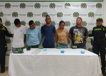 Golpe al microtráfico en Ponedera: Cinco capturados y estupefacientes incautados