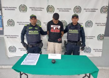 Capturado presunto integrante de grupo delincuencial con granada y panfletos extorsivos