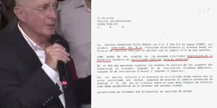 Uribe responde a Petro: “Otra mentira del Pte Petro, me respondió que no fui indultado, aquí escribió lo contrario”