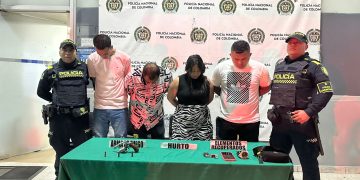 Capturados en flagrancia cuatro presuntos delincuentes en el barrio La Unión de Barranquilla