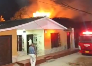 Incendio en «Universo Llanero» del municipio de Polonuevo durante celebración de la Virgen del Carmen