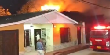 Incendio en «Universo Llanero» del municipio de Polonuevo durante celebración de la Virgen del Carmen