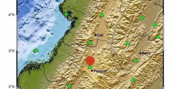 Sismo de magnitud 4.2 sacudió esta madrugada a Cajibío, Cauca