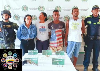 Cuatro capturados en Luruaco por tráfico de drogas y porte ilegal de armas