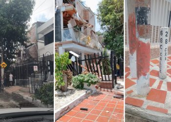 Un obrero muere tras caerle encima parte de una fachada de casa del barrio Olaya en Barranquilla