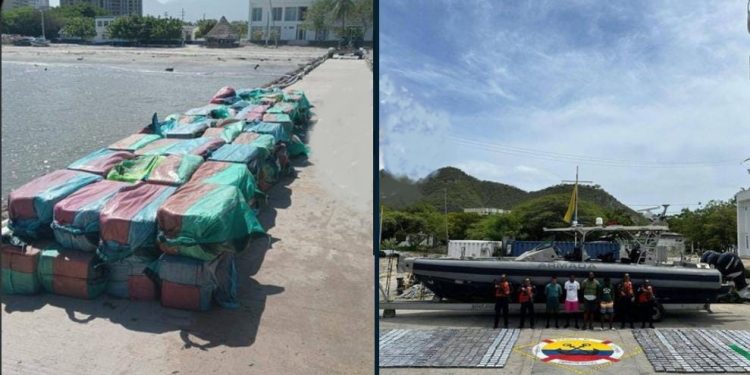 Armada y Fuerza Aérea incautan casi dos toneladas de cocaína en el Caribe