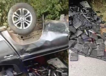 Persecución policial en Huila deja camioneta volcada y dos estudiantes heridas