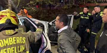 El susto no frena la carrera de Daniel Palacios: sale ileso de accidente en Medellín