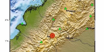 Sismo de magnitud 3.6 sacudió zona cercana al volcán Galeras en la noche del sábado