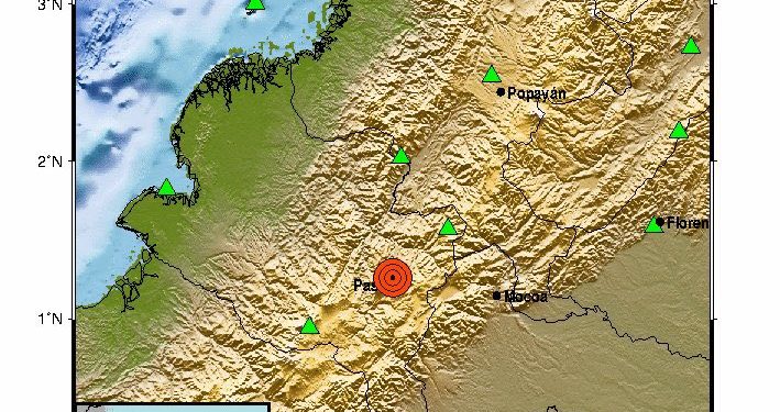 Sismo de magnitud 3.6 sacudió zona cercana al volcán Galeras en la noche del sábado