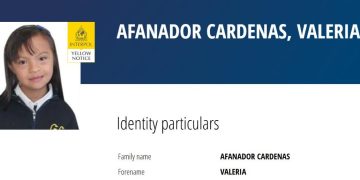 Interpol emite circular amarilla para ubicar a niña desaparecida en Cajicá