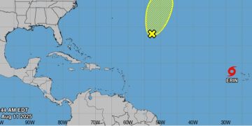 Tormenta tropical ‘Erin’ se forma en el Atlántico y avanza hacia el oeste