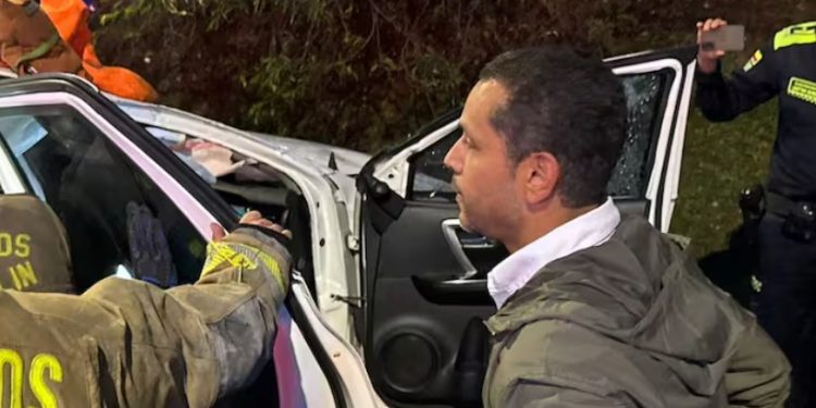 Daniel Palacios pide investigación tras accidente en su caravana en Medellín