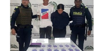 Pareja fue capturada cuando cobraba “vacuna” a ciudadano