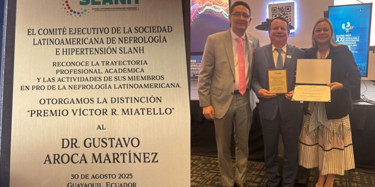 Dr. Gustavo Aroca, primer colombiano en ganar el Premio Víctor Miatello, máxima distinción en Nefrología Latinoamericana