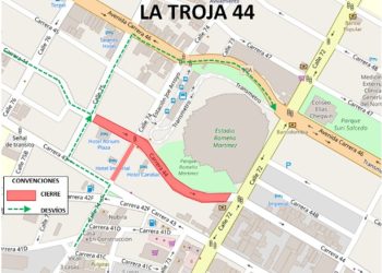 Por partido de Colombia, cierre de vías en sector de La Troja