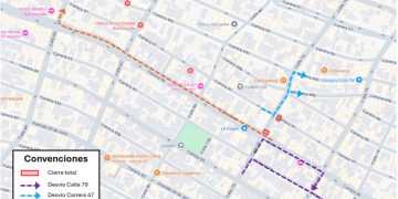 Hoy jueves continúa cierre temporal de la calle 79 y carrera 47 por obras de pavimentación