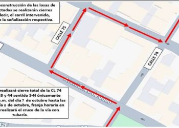 ¡Atención! Cierre parcial nocturno hoy en la calle 74 de Barranquilla por obras