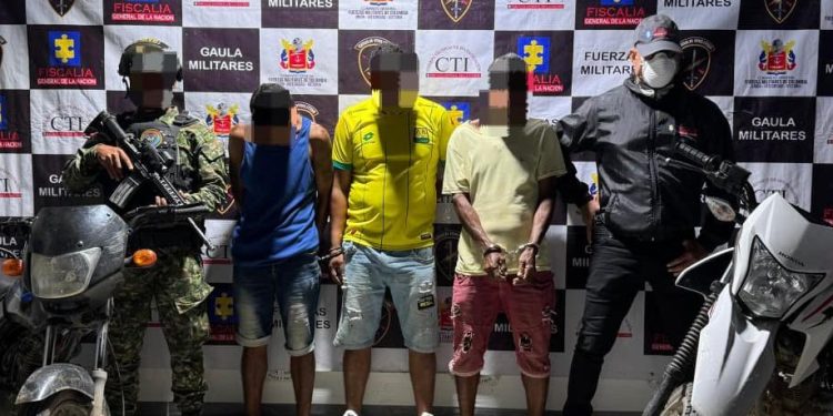 Capturan a tres presuntos ‘Pachencas’ por extorsionar a un soldado en el Magdalena