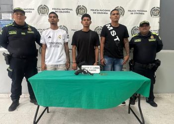Tres capturados en El Santuario por porte ilegal de arma de fuego en Barranquilla