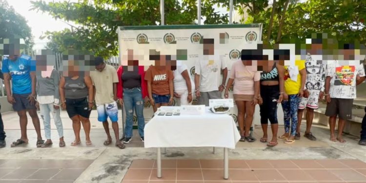Desmantelan banda ‘Los Falsetes’ de microtráfico en El Pozón, Cartagena: 13 capturados