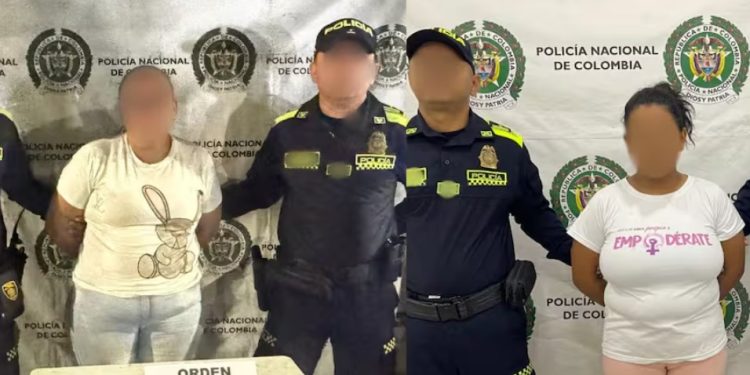 Aprehenden a alias ‘Dayana’ y ‘La Goldis’ en Montería por tráfico de estupefacientes y porte de armas