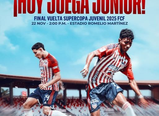¡Todos al Romelio! Junior Sub-20 busca el milagro y el título de la Supercopa Juvenil