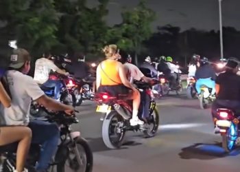 Pese a la prohibición, caravanas de motos se tomaron Barranquilla en Halloween