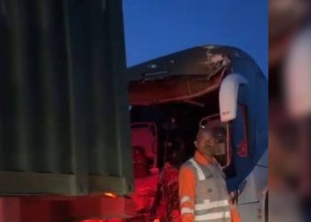 Choque entre bus y tractomula dejó varios heridos en la vía Riohacha–Santa Marta