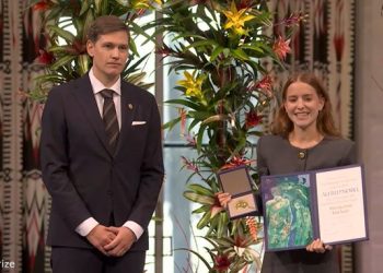 Hija de María Corina Machado recibe el Nobel de Paz en su nombre