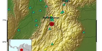 Cuatro sismos se registraron en Colombia durante la madrugada del sábado, según el SGC