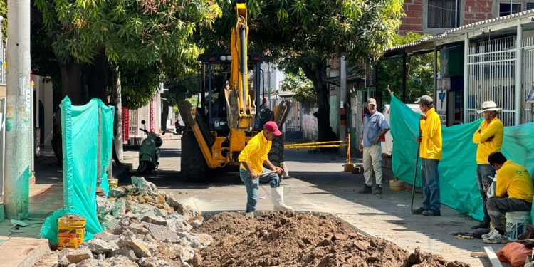 A buen ritmo avanzan obras de alcantarillado en el barrio Villa Rica de Malambo