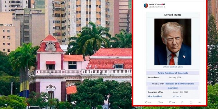 Donald Trump publicó imagen manipulada de Wikipedia como “presidente interino de Venezuela”
