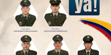 Hasta $200 millones ofrecen por información que permita rescatar a cinco policías secuestrados en Tibú