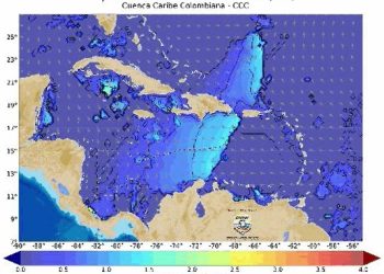 DIMAR emite alerta por fuertes vientos y oleaje en el litoral Caribe colombiano