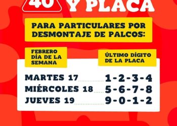 Reinicia el pico y placa en la Vía 40 por desmontaje de palcos