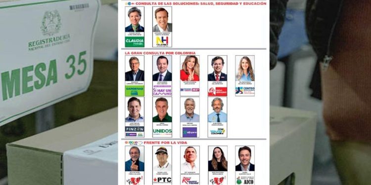 Registraduría presenta modelo definitivo del tarjetón para las consultas internas del 8 de marzo