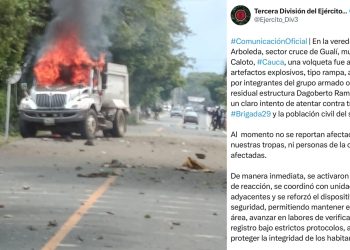 Comandante de las FF.MM. anuncia intensificación de operaciones tras atentado en Caloto, Cauca